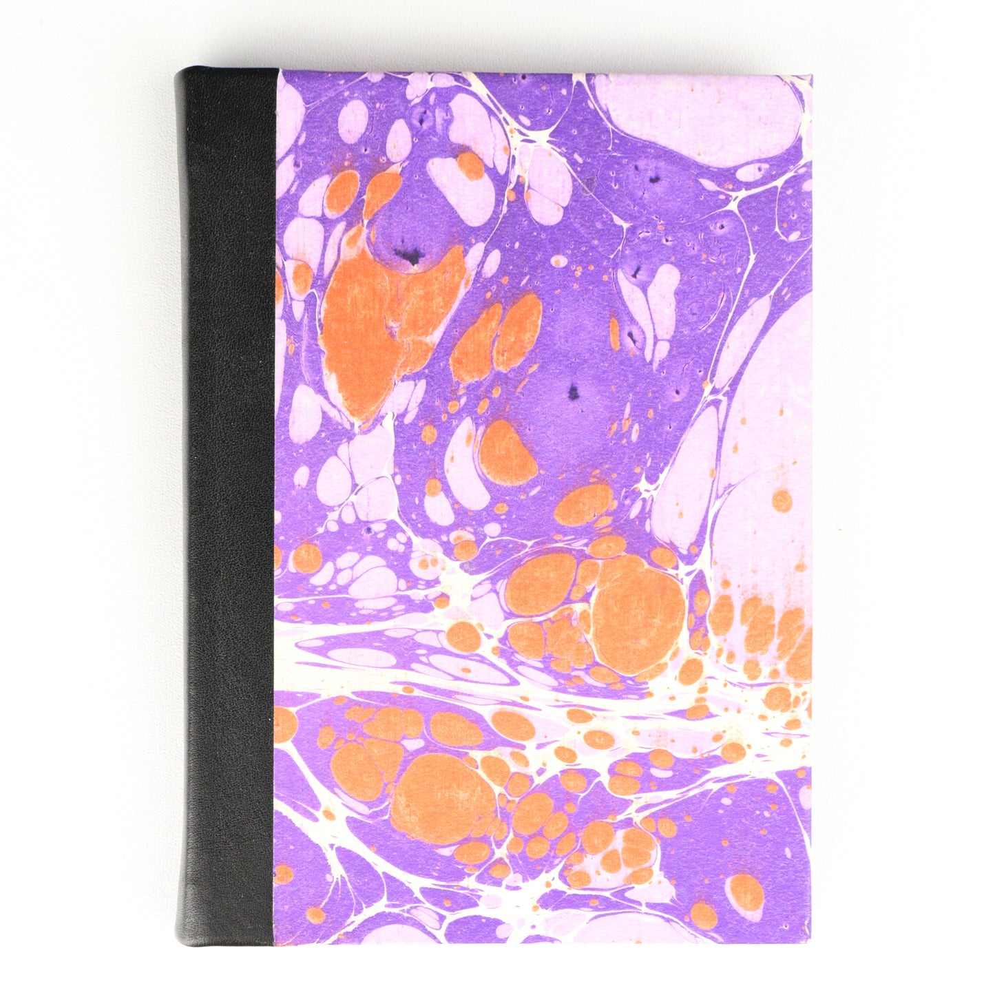 Daphne Velma Marbled Leather Bound A5 Plain Notebook