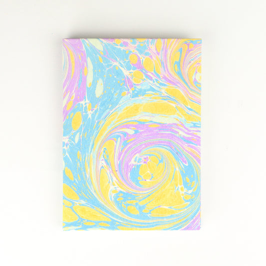 Candyfloss Ocean Marbled Notebook
