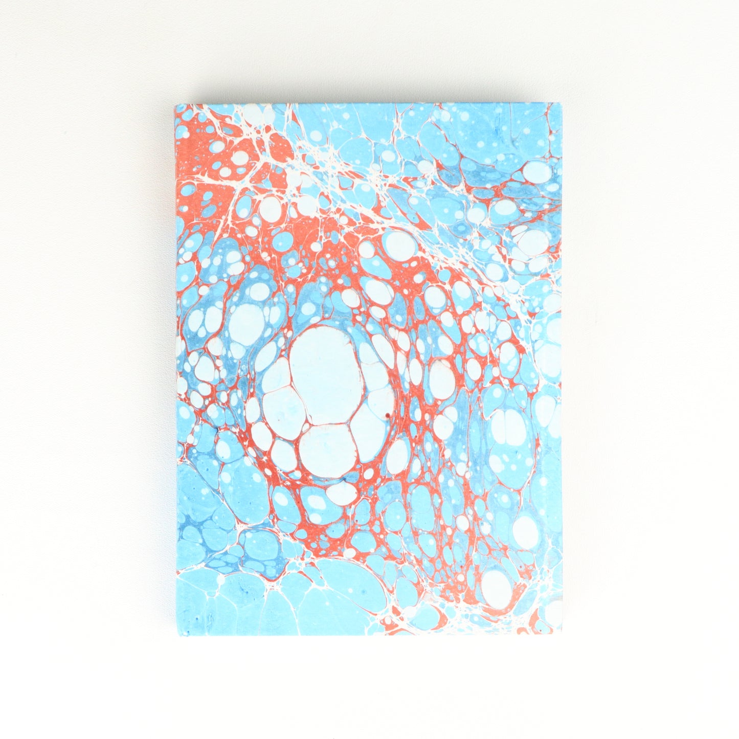 Crimson Aqua Marbled Notebook
