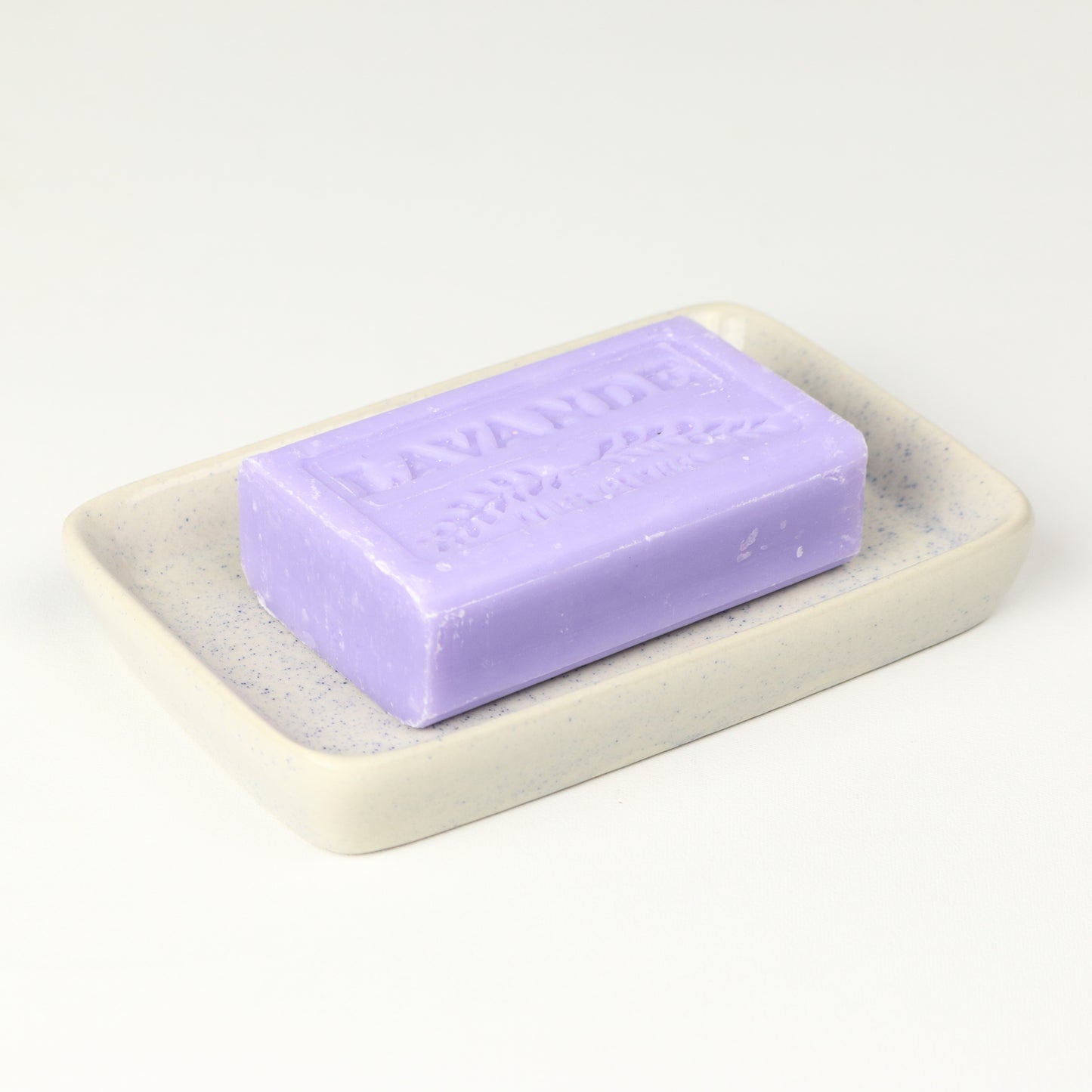 Speckled Ice Blue Soap Dish