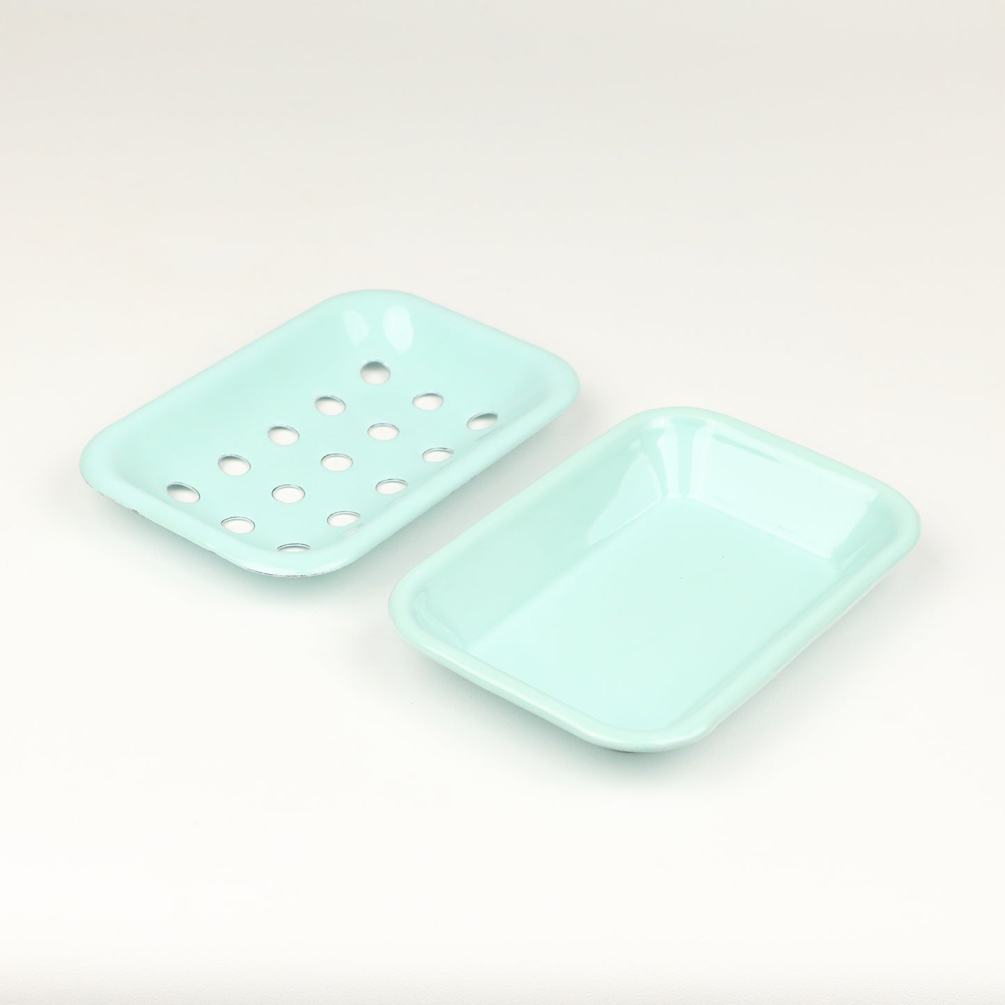 Baby Blue Steel Soap Dish