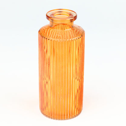 Orange Ribbed Bottle