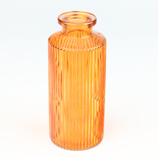 Orange Ribbed Bottle