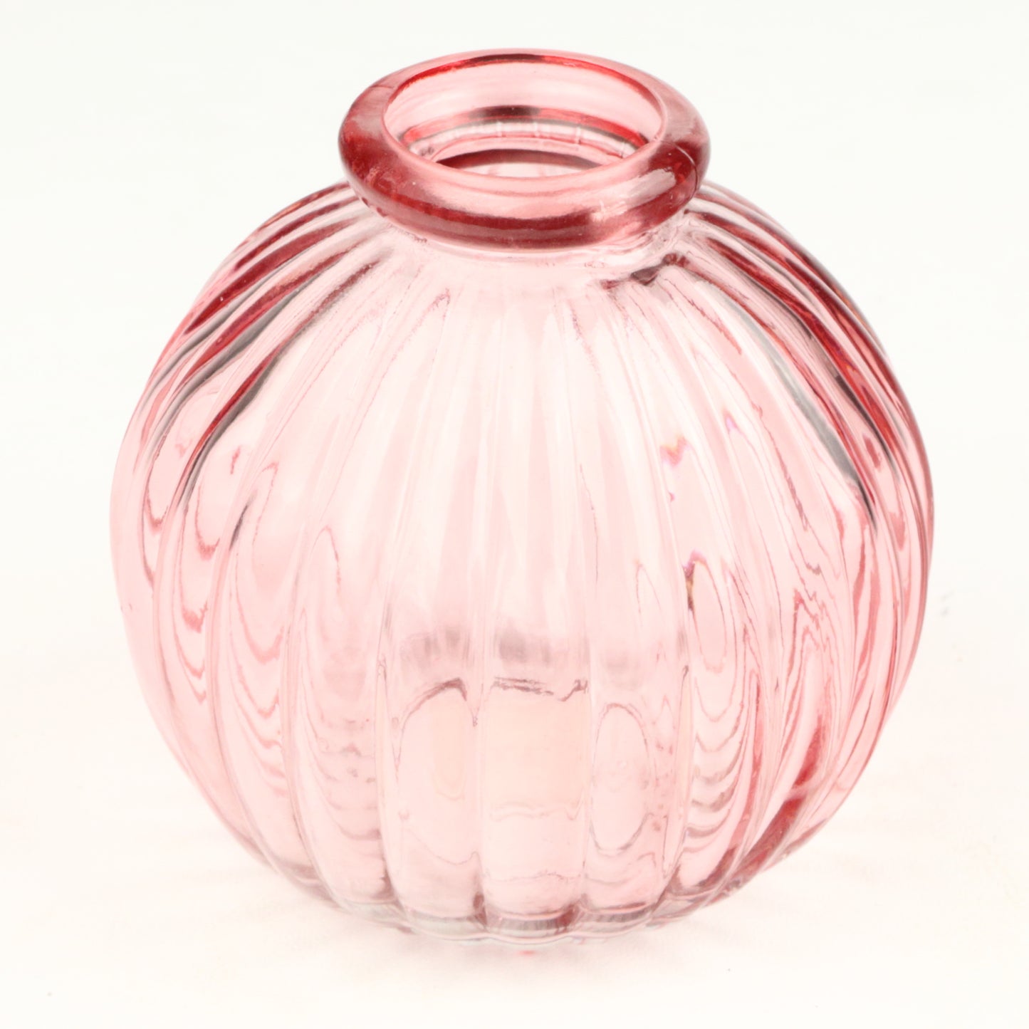 Rose Ribbed Sphere Candlestick