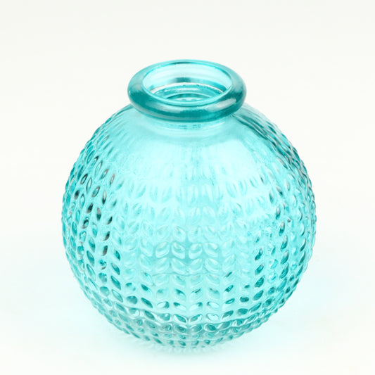 Cyan Herringbone Sphere Candlestick