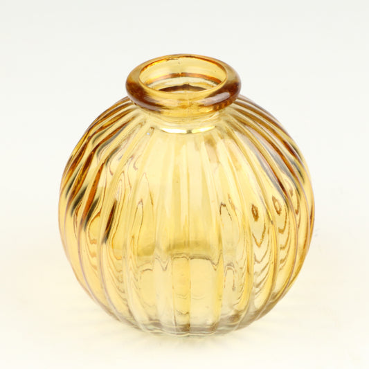 Lemon Ribbed Sphere Candlestick