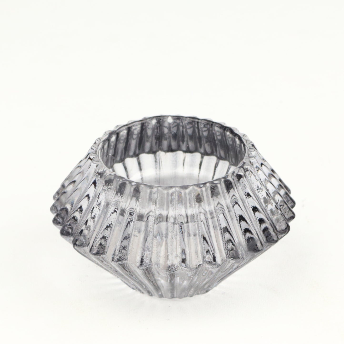 Ashy Two Way Ribbed Candlestick