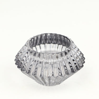 Ashy Two Way Ribbed Candlestick