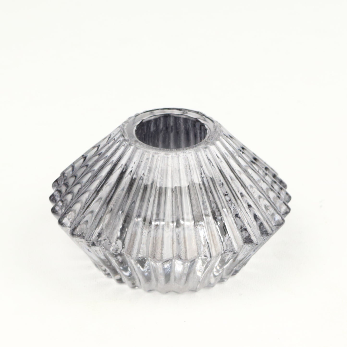 Ashy Two Way Ribbed Candlestick