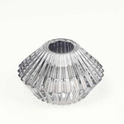 Ashy Two Way Ribbed Candlestick