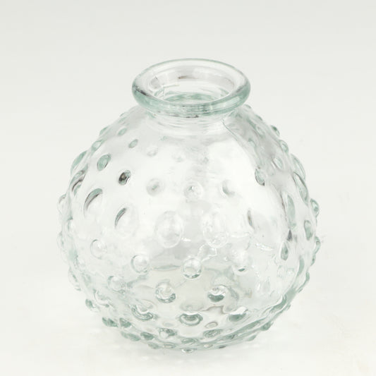 Clear Bumpy Sphere Candlestick