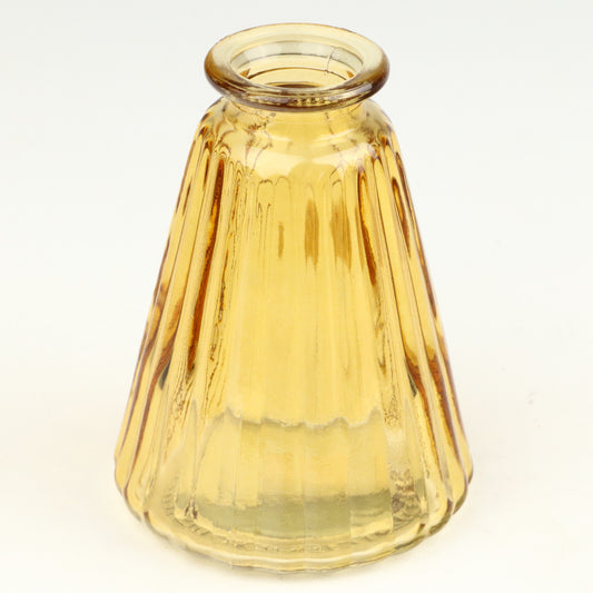 Lemon Ribbed Cone Candlestick