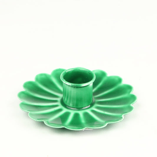 Racing Green Flower Candlestick
