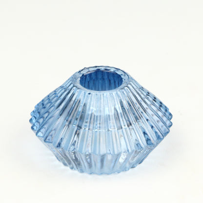 Ultramarine Two Way Ribbed Candlestick