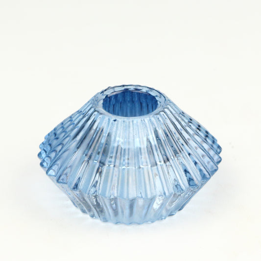 Ultramarine Two Way Ribbed Candlestick