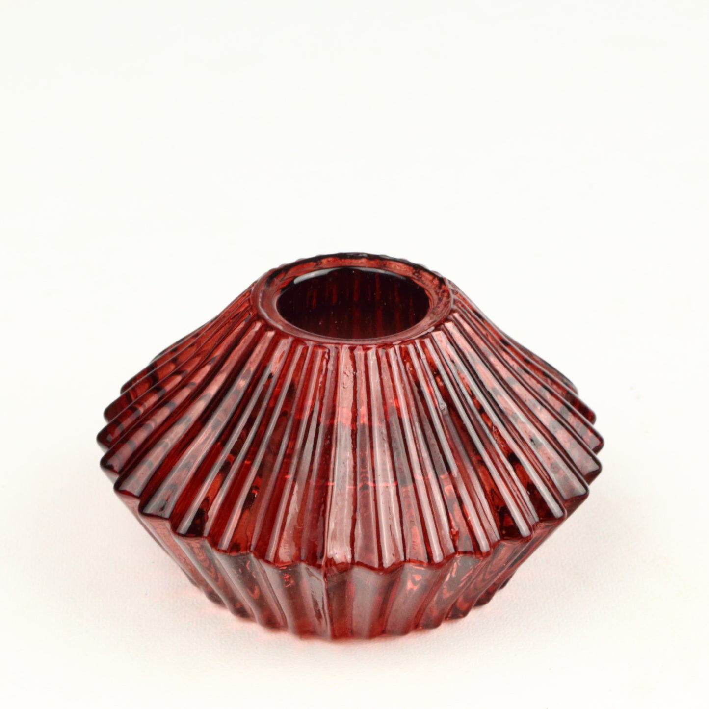 Bordeaux Two Way Ribbed Candlestick