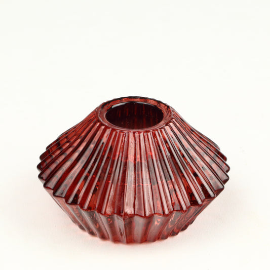 Bordeaux Two Way Ribbed Candlestick