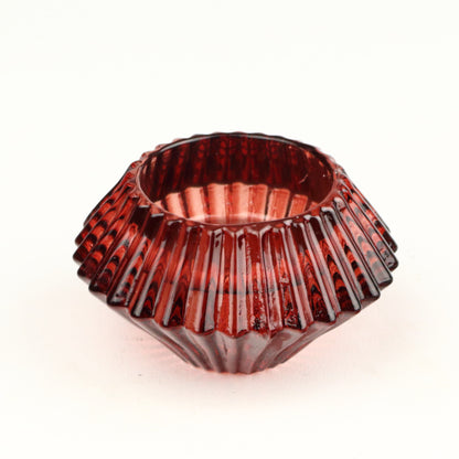 Bordeaux Two Way Ribbed Candlestick