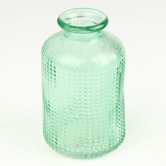 Avocado Herringbone Cylinder Candlestick