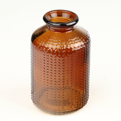 Amber Bottle Vase - Candle Holder