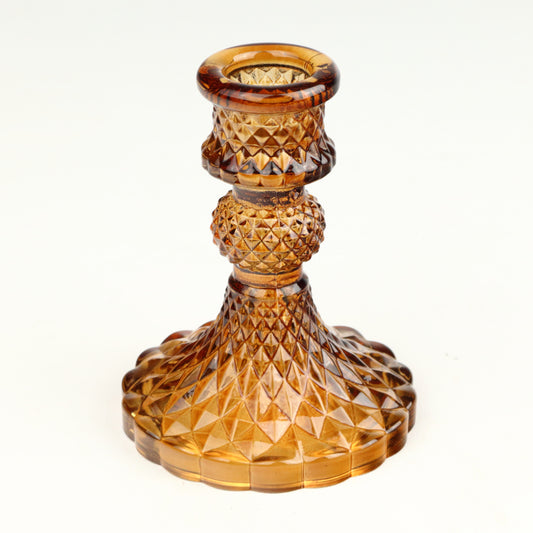 Amber Harlequin Candlestick
