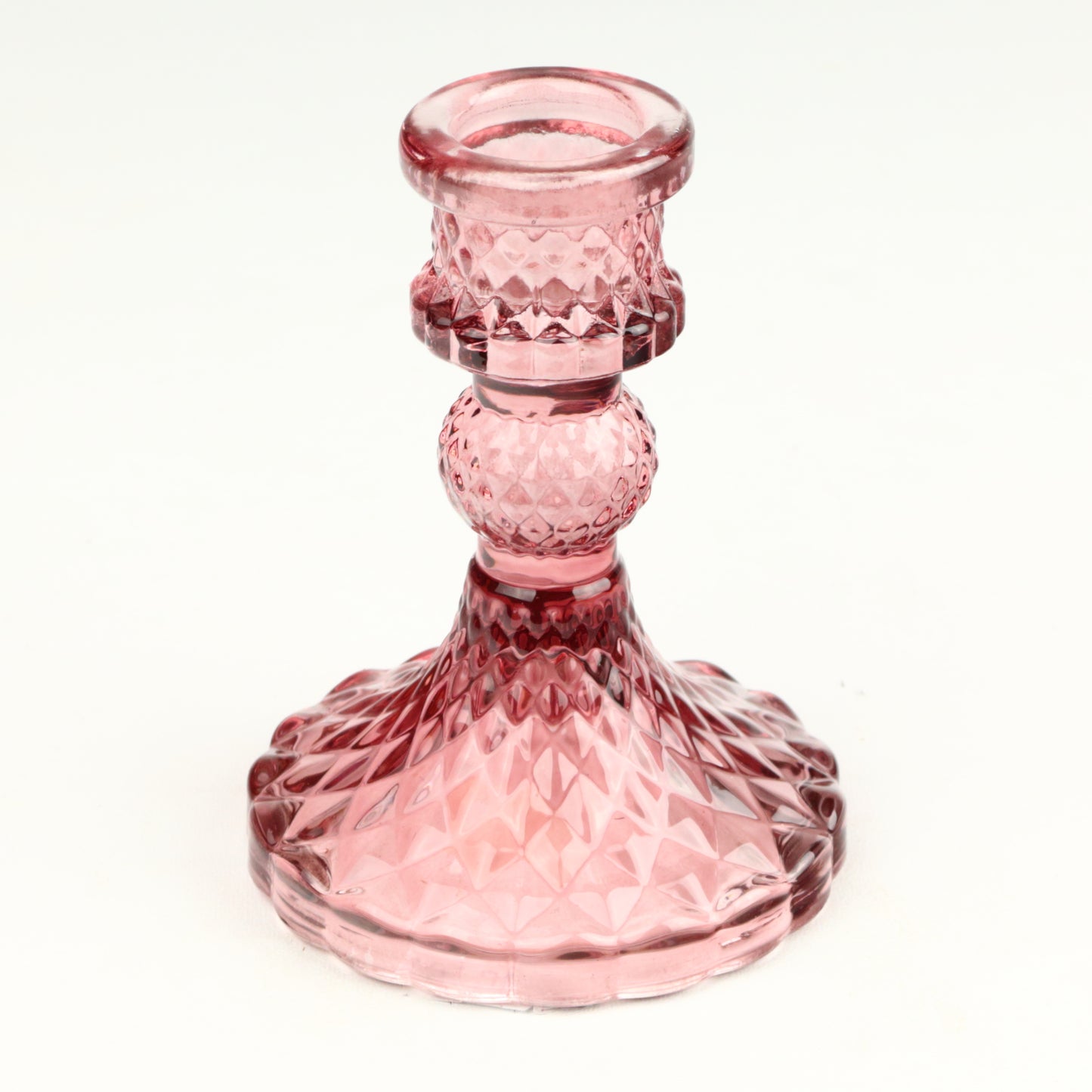 Plum Harlequin Candlestick