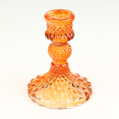 Orange Harlequin Candlestick