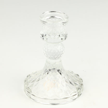 Clear Harlequin Candlestick