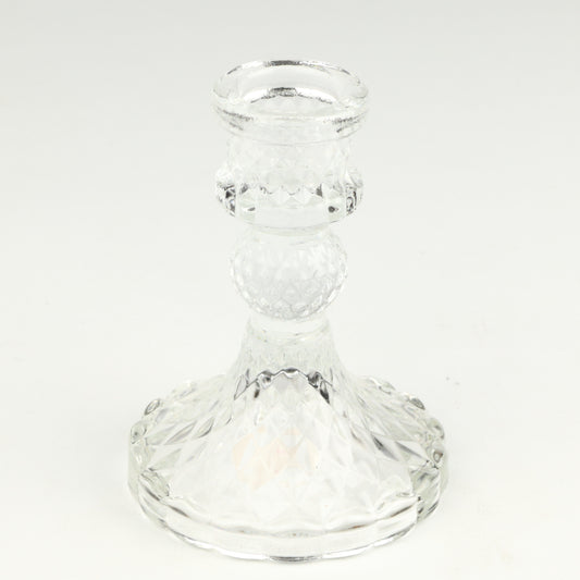 Clear Harlequin Candlestick