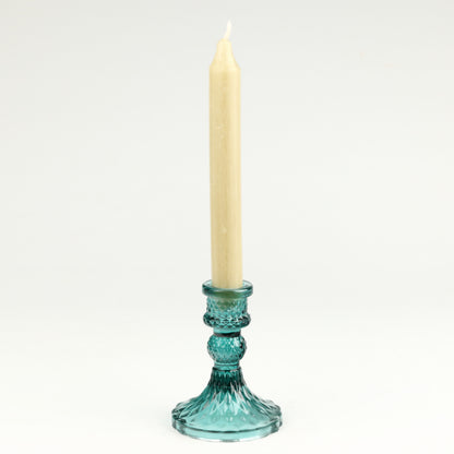 Teal Harlequin Candlestick