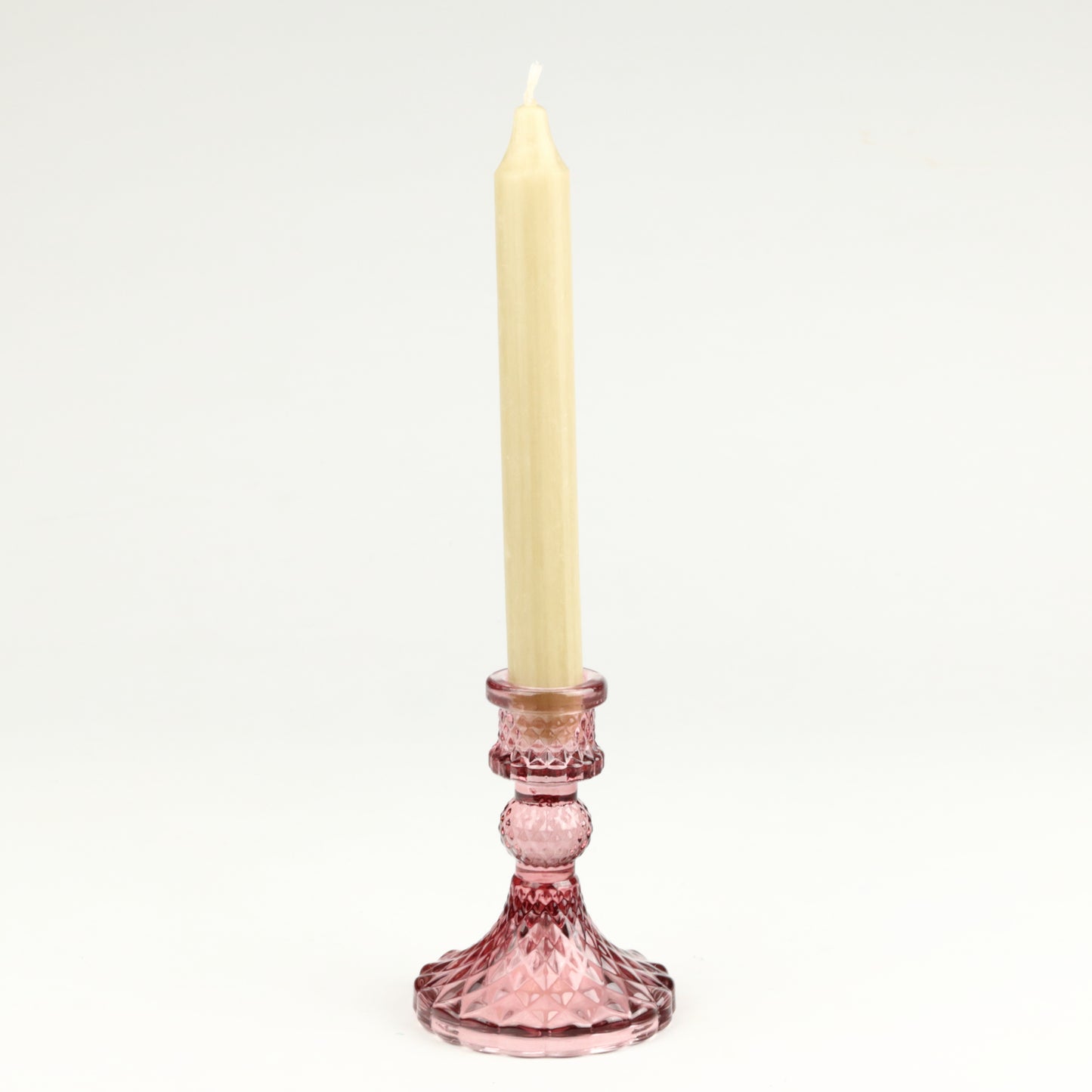 Plum Harlequin Candlestick