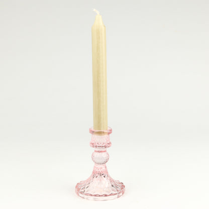 Baby Pink Harlequin Candlestick