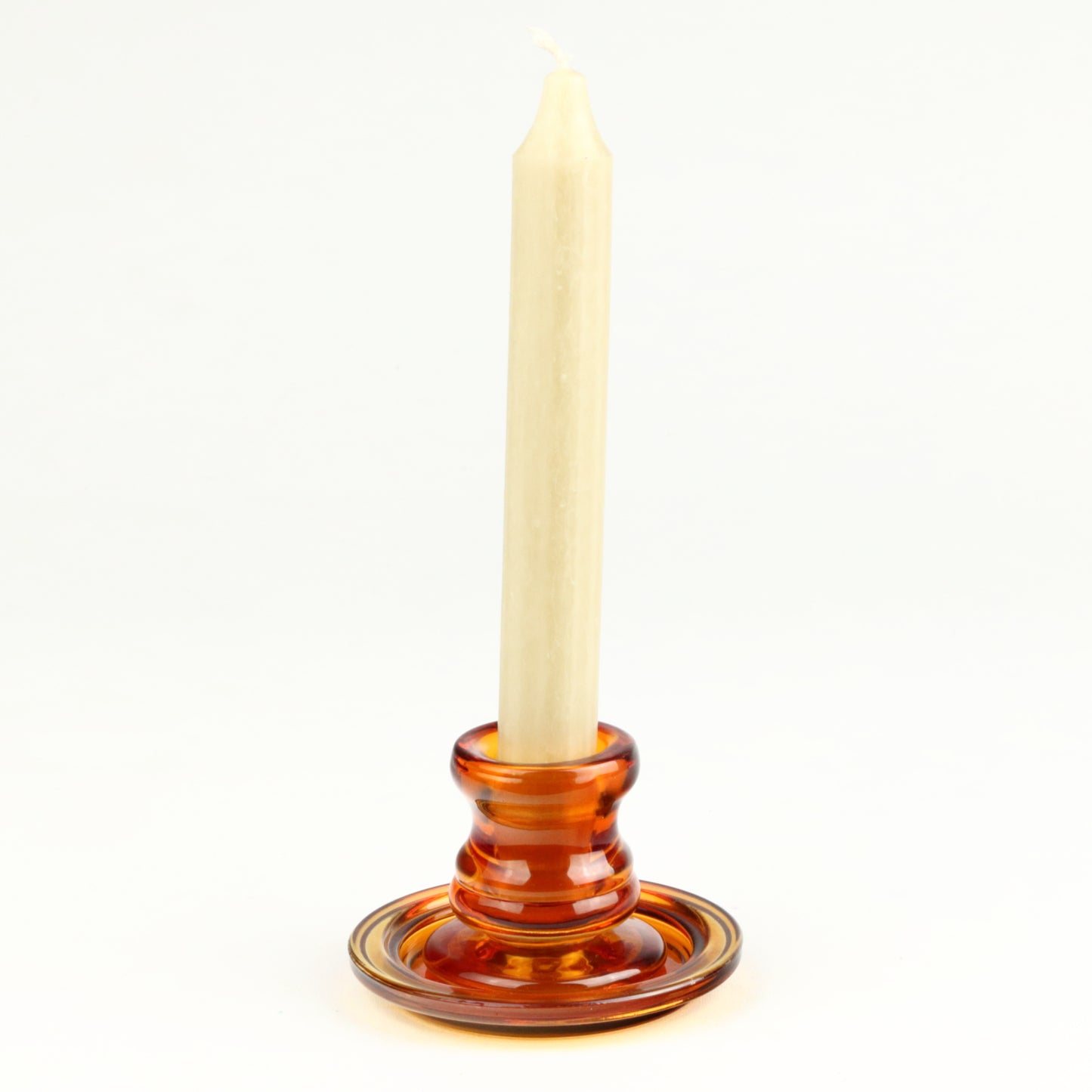 Orange Two way Dinner/Pillar Candle Holder
