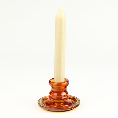 Orange Two way Dinner/Pillar Candle Holder