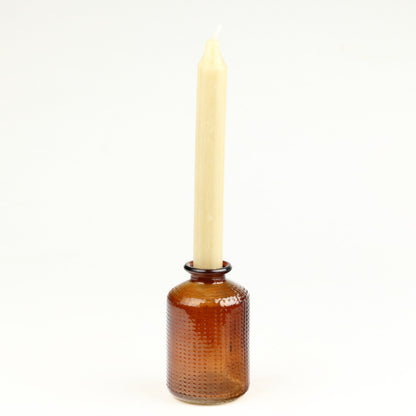 Amber Bottle Vase - Candle Holder