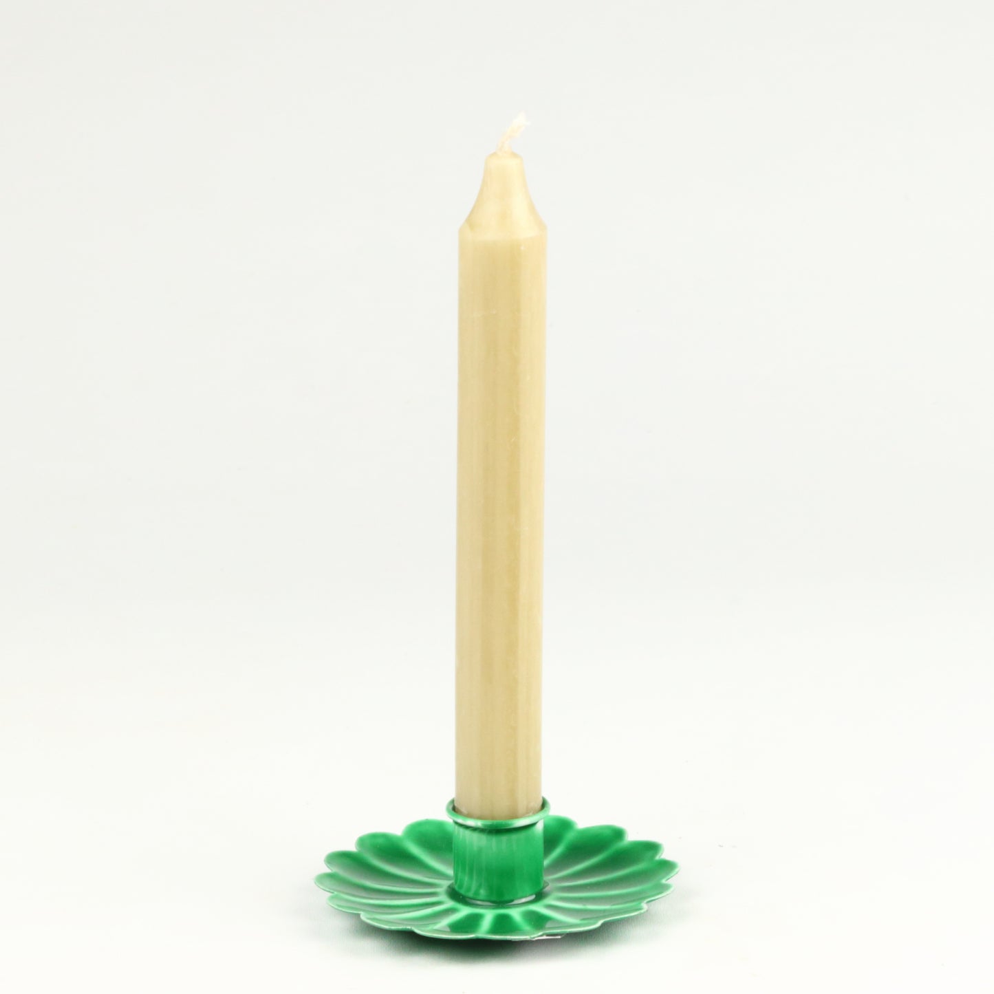Racing Green Flower Candlestick