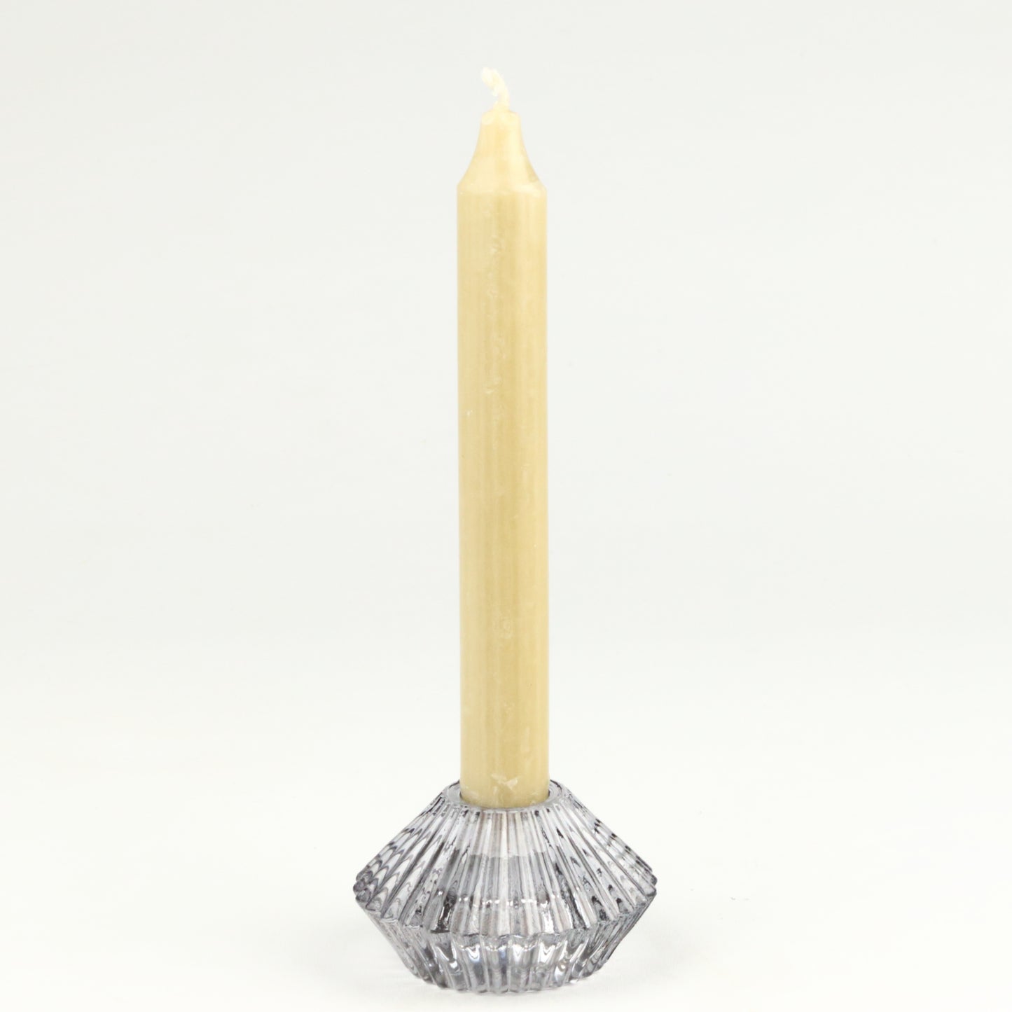 Ashy Two Way Ribbed Candlestick