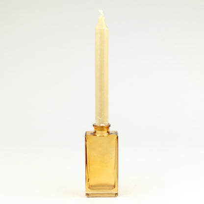 Yellow Cuboid Vase - Candle Holder