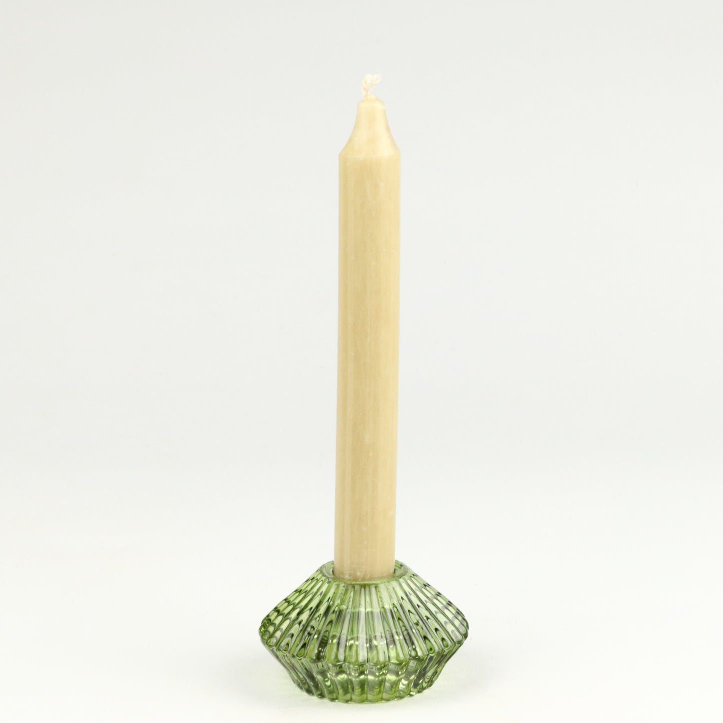 Fern Two Way Ribbed Candlestick