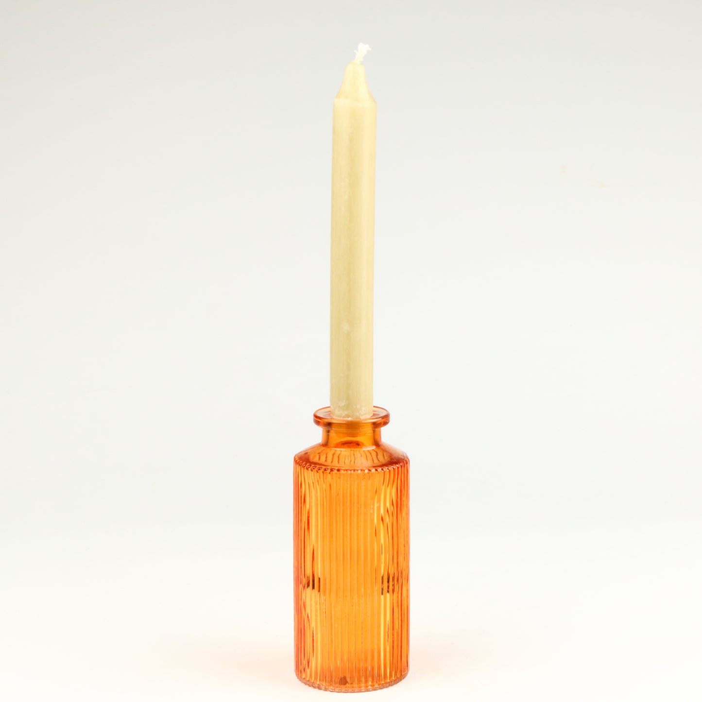 Orange Ribbed Bottle