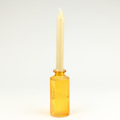 Amber Ribbed Bottle