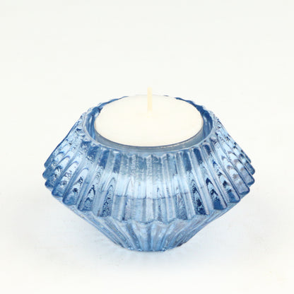 Ultramarine Two Way Ribbed Candlestick