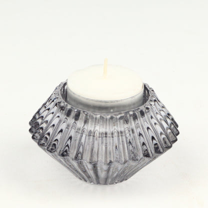 Ashy Two Way Ribbed Candlestick