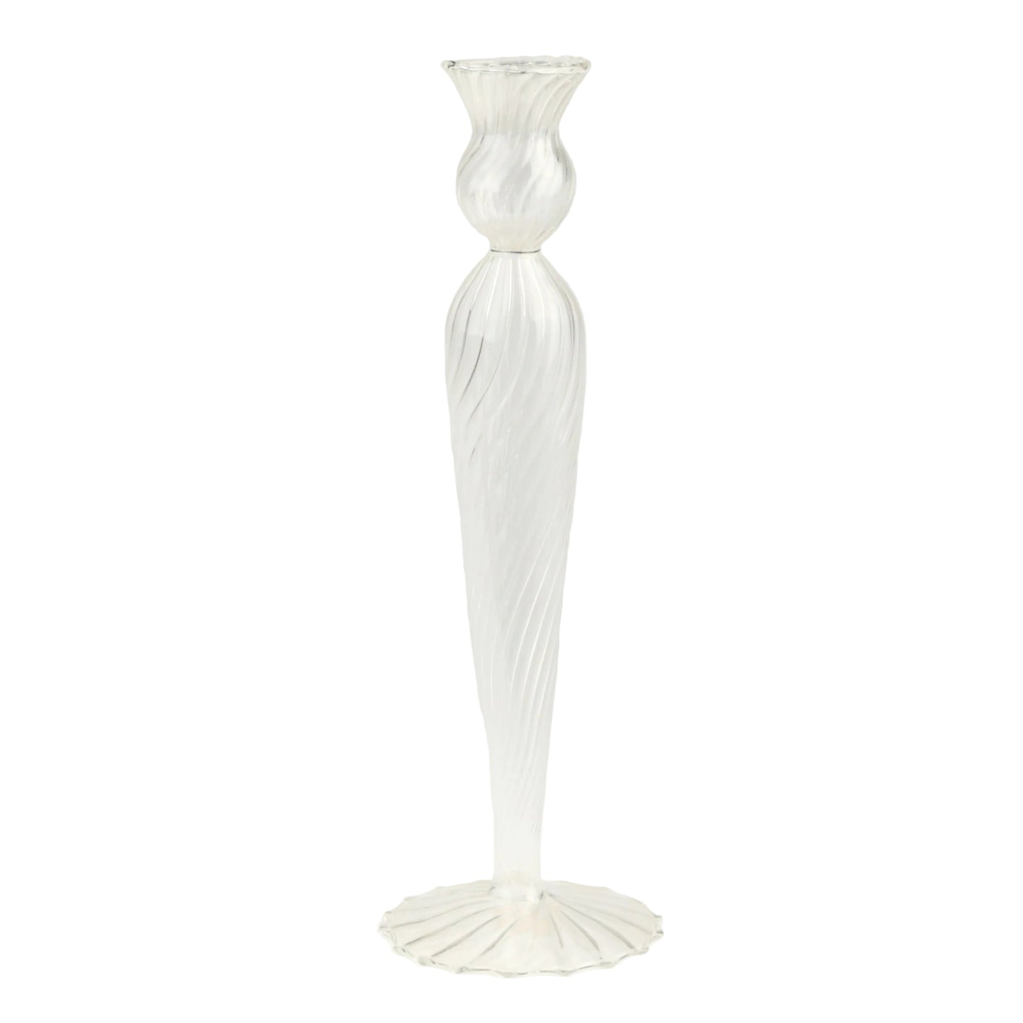 Clear Thimble Candlestick