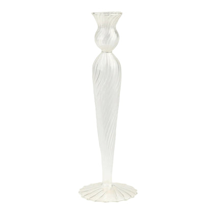 Clear Thimble Candlestick