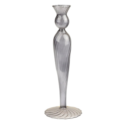 Smoky Thimble Candlestick