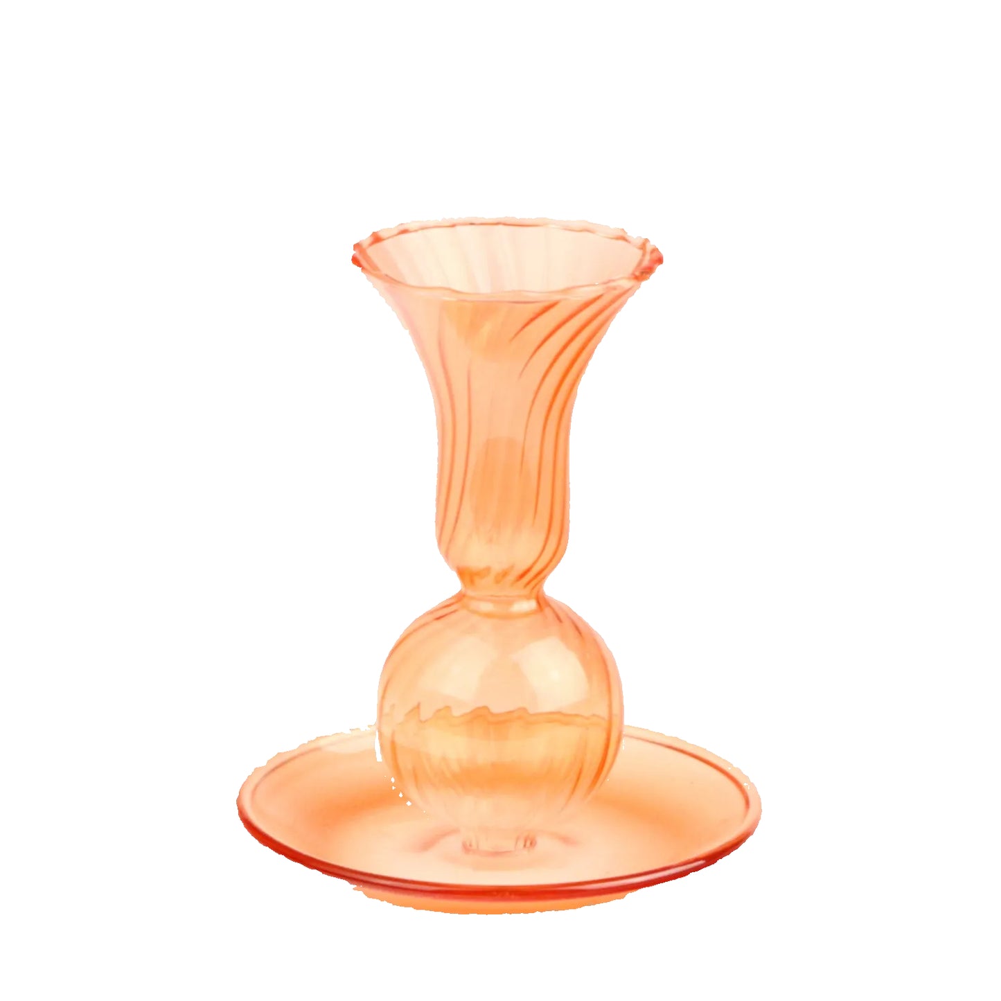 Tawny Fluted Candlestick