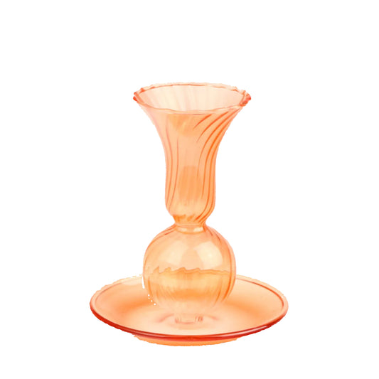 Tawny Fluted Candlestick