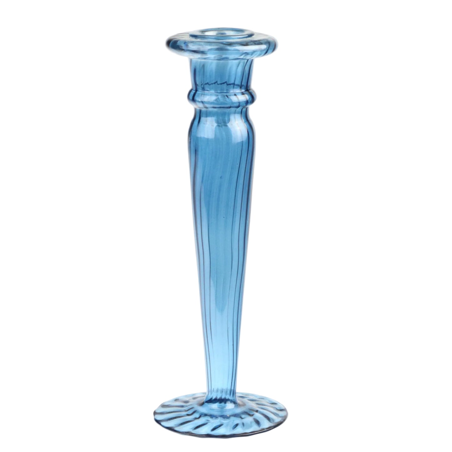 Azure Fluted Candlestick