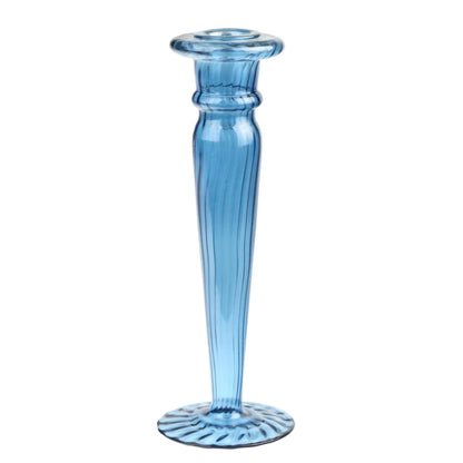 Azure Fluted Candlestick